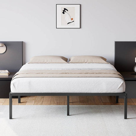 Modern Reinforced Steel No Box Spring Bed Frame - Omega Lifestyles