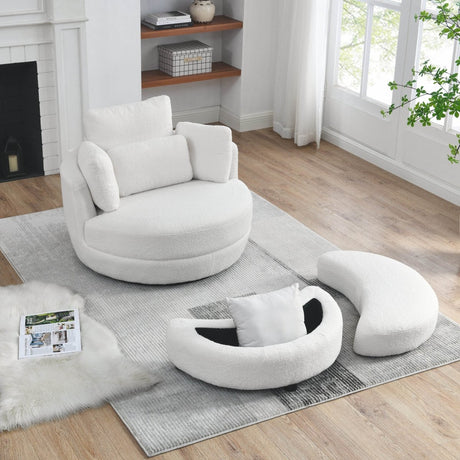 Oversized Swivel Fabric Lounge Chair - Omega Lifestyles