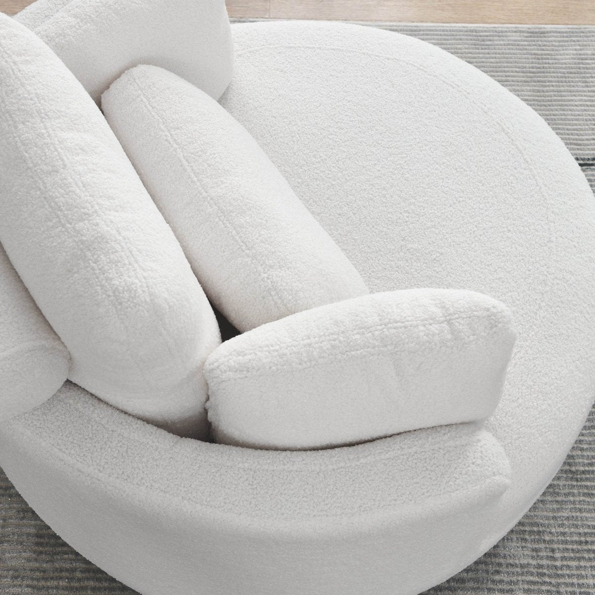 Oversized Swivel Fabric Lounge Chair - Omega Lifestyles