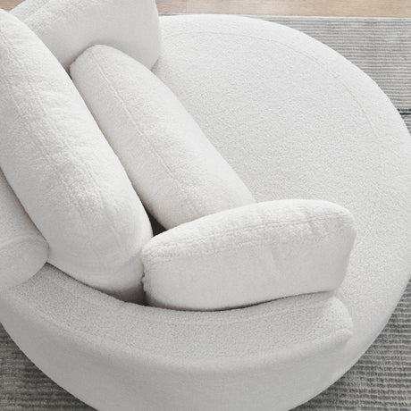 Oversized Swivel Fabric Lounge Chair - Omega Lifestyles