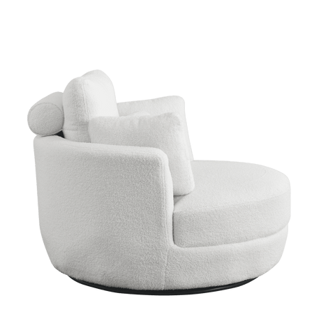 Oversized Swivel Fabric Lounge Chair - Omega Lifestyles