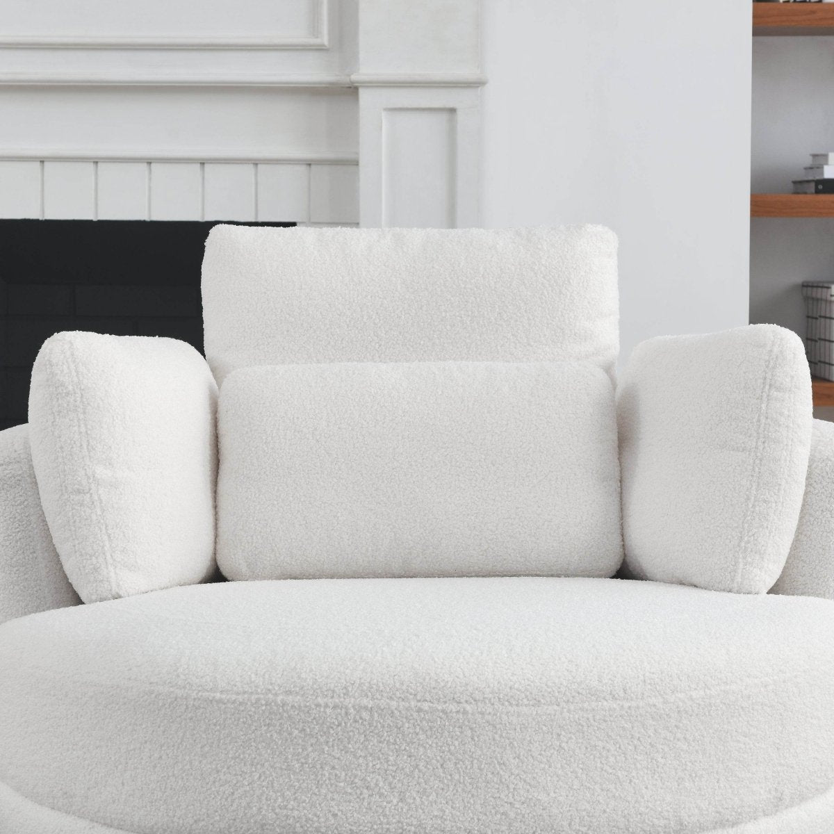 Oversized Swivel Fabric Lounge Chair - Omega Lifestyles