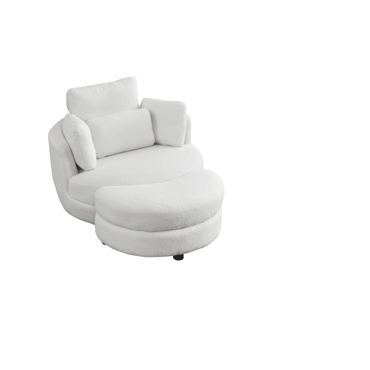 Oversized Swivel Fabric Lounge Chair - Omega Lifestyles
