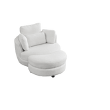 Oversized Swivel Fabric Lounge Chair - Omega Lifestyles