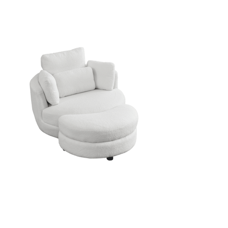 Oversized Swivel Fabric Lounge Chair - Omega Lifestyles