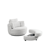 Oversized Swivel Fabric Lounge Chair - Omega Lifestyles