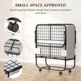 Medium Memory Foam Folding Bed With Portable Cover - Omega Lifestyles