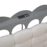 Queen Platform Bed With Trundle Drawers USB Ports Gray - Omega Lifestyles