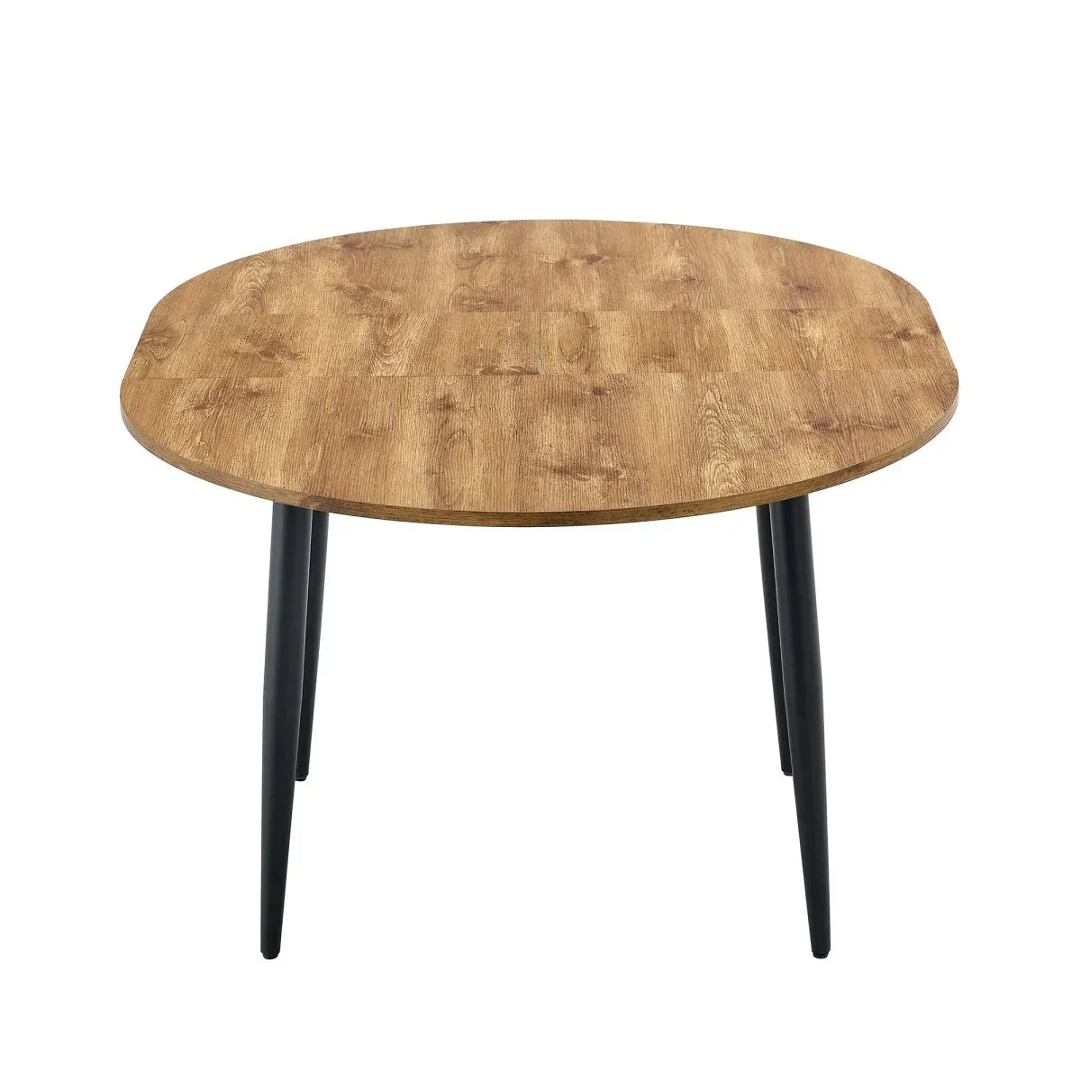 Round Extendable MDF Dining Table With 4 PU Chairs - Omega Lifestyles