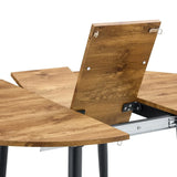 Round Extendable MDF Dining Table With 4 PU Chairs - Omega Lifestyles