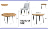 Round Extendable MDF Dining Table With 4 PU Chairs - Omega Lifestyles