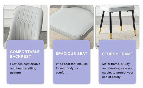 Round Extendable MDF Dining Table With 4 PU Chairs - Omega Lifestyles