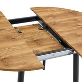 Round Extendable MDF Dining Table With 4 PU Chairs - Omega Lifestyles