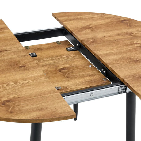 Round Extendable MDF Dining Table With 4 PU Chairs - Omega Lifestyles