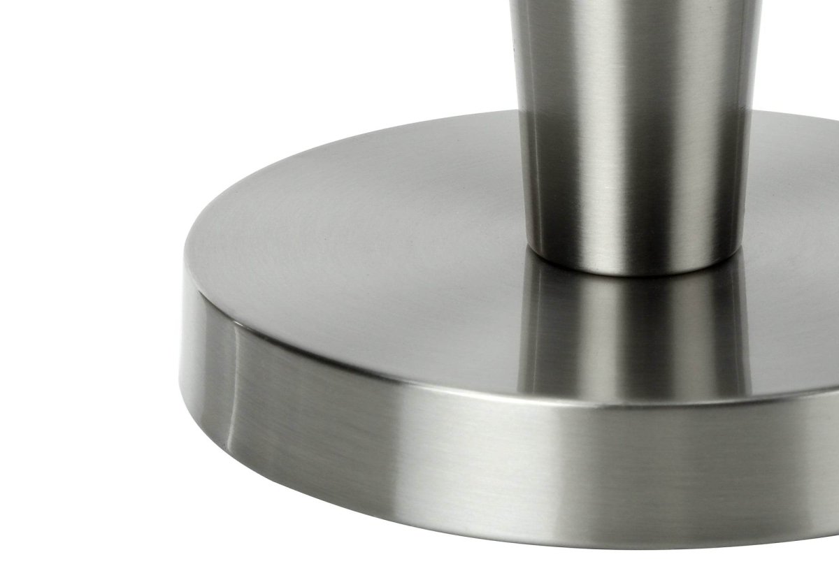 Set of 2 Contemporary Nickel Metal Table Lamps With USB - Sleep Galleria