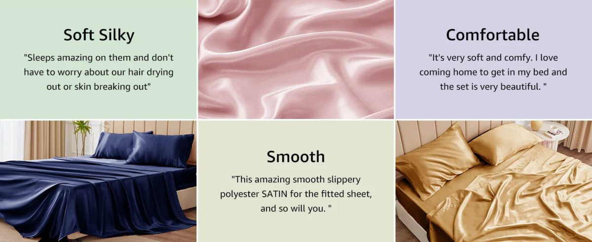 Silky Soft Satin Sheet Set - Omega Lifestyles