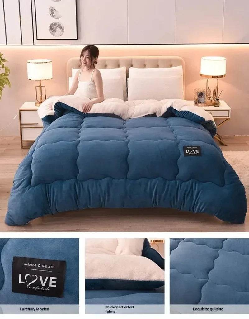 Soft Lamb Cashmere Wool Thickened Winter Blanket - Omega Lifestyles