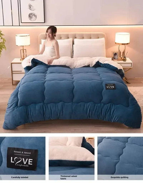 Soft Lamb Cashmere Wool Thickened Winter Blanket - Omega Lifestyles