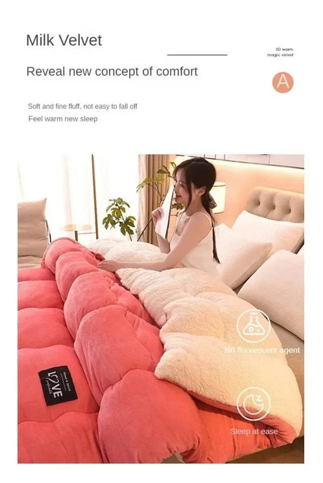 Soft Lamb Cashmere Wool Thickened Winter Blanket - Omega Lifestyles