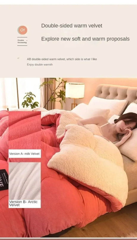 Soft Lamb Cashmere Wool Thickened Winter Blanket - Omega Lifestyles