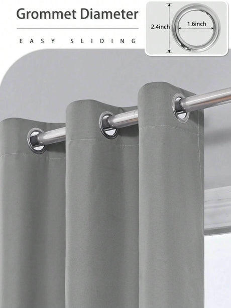 Solid Blackout Curtain Panel With Grommet Top - Sleep Galleria
