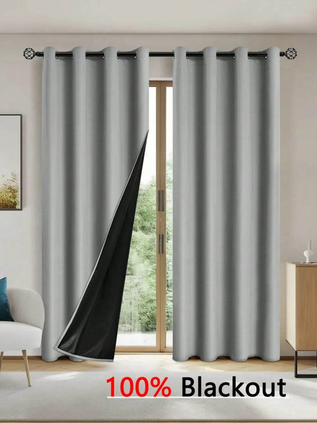 Solid Blackout Curtain Panel With Grommet Top - Sleep Galleria