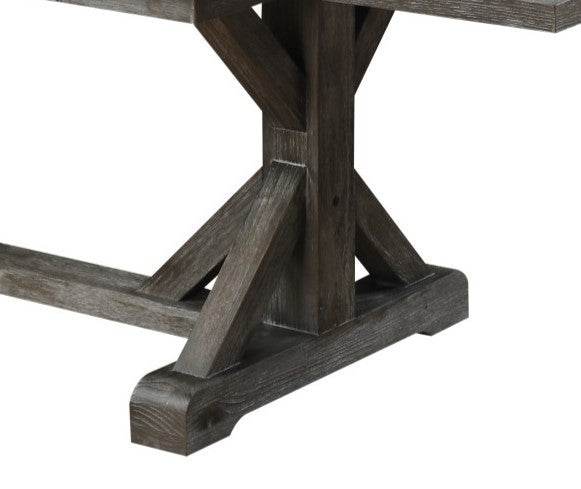 Solid Wood Gray Butterfly Leaf Dining Table - Calmora - Omega Lifestyles