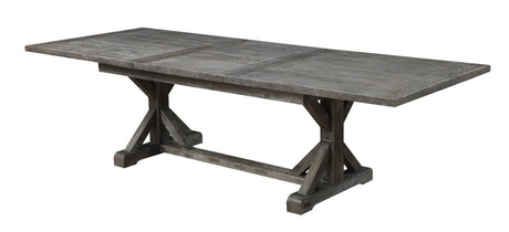 Solid Wood Gray Butterfly Leaf Dining Table - Calmora - Omega Lifestyles
