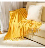 Summer Lightweight Chenille Knit Portable Throw Blanket - Sleep Galleria