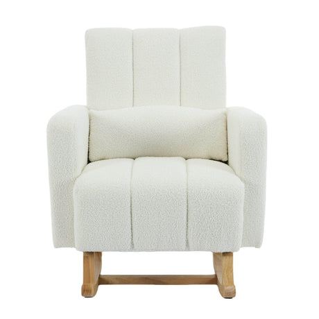 Teddy Velvet Rocking Chair With Pillow - Sleep Galleria