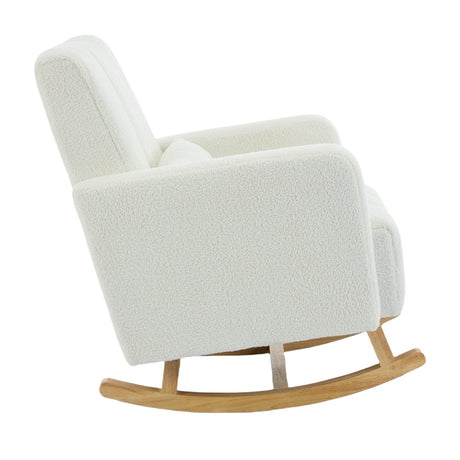 Teddy Velvet Rocking Chair With Pillow - Sleep Galleria