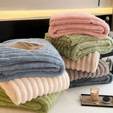 Thickened Wide Striped Multifunctional Blanket - Sleep Galleria