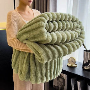 Thickened Wide Striped Multifunctional Blanket - Omega Lifestyles
