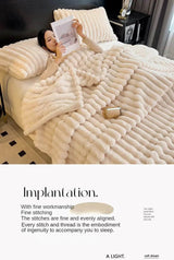 Thickened Wide Striped Multifunctional Blanket - Sleep Galleria