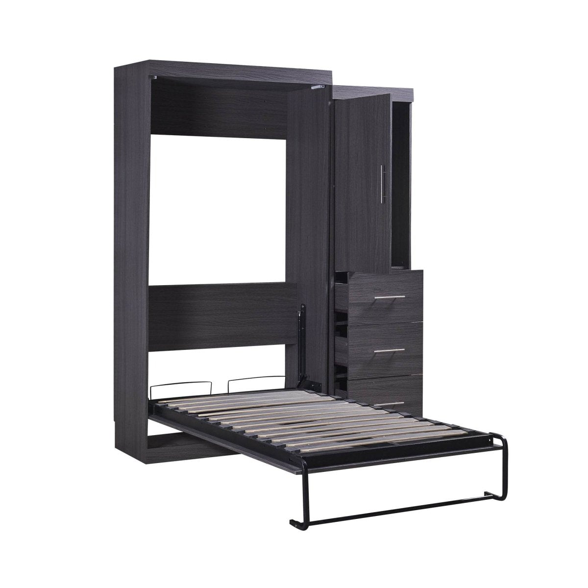 Twin Foldable Murphy Bed With Wardrobe And Drawers - Sleep Galleria