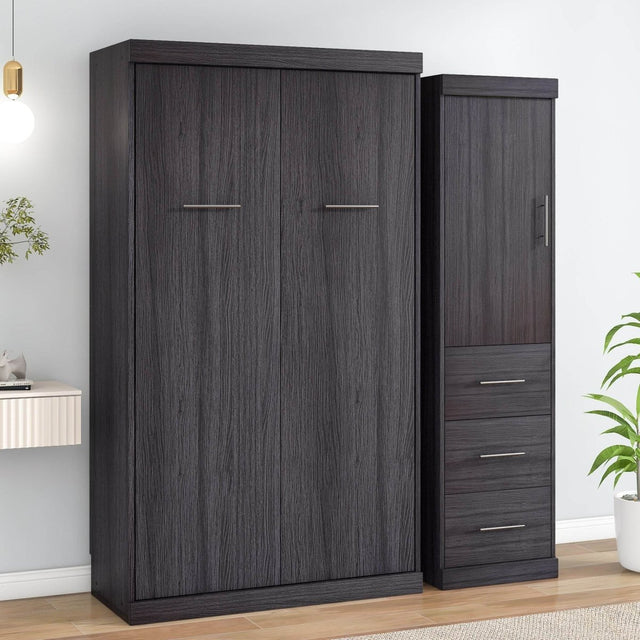 Twin Foldable Murphy Bed With Wardrobe And Drawers - Omega Lifestyles