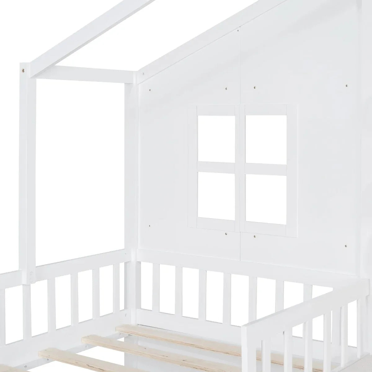 Twin Kids House Bed With Linen Sofa And Storage Drawers - Omega Lifestyles