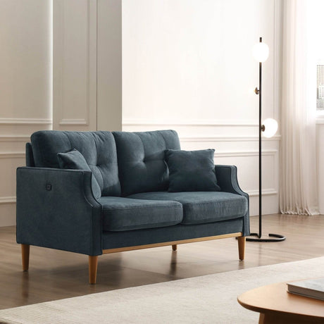 Waterproof Fabric Loveseat Sofa With USB - Sleep Galleria