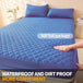 Waterproof Mattress Protector Cover Bed Fitted Sheet Single/Double/140/150/160 Muti Size Gray/White No Pillowcases - Sleep Galleria