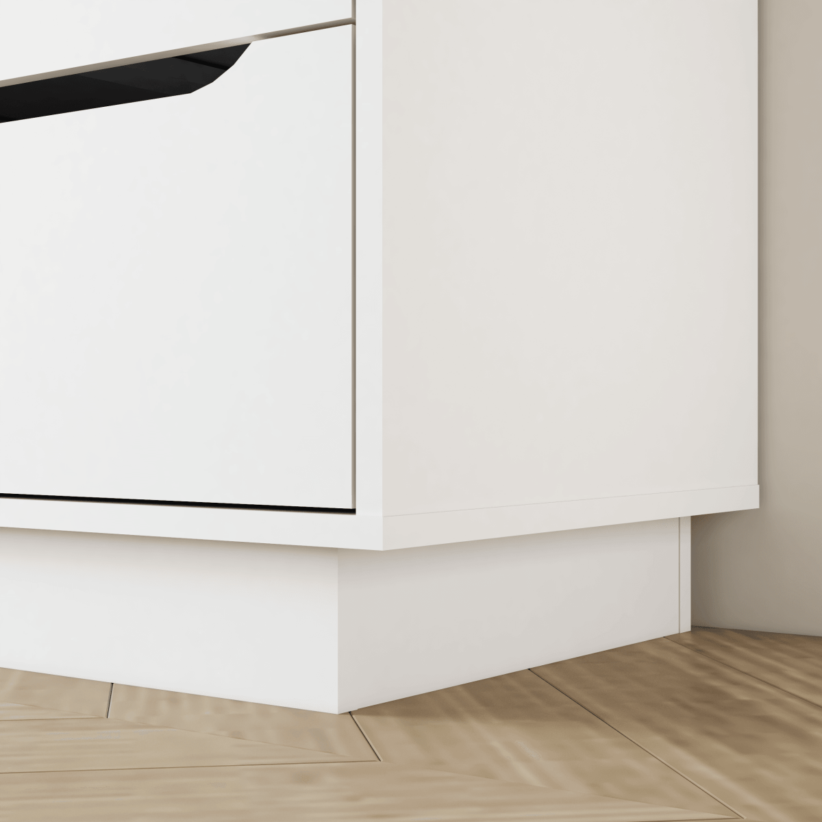 White Modern 9 - Drawer Spacious Storage Dresser - Calmora - Omega Lifestyles