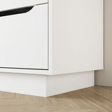 White Modern 9 - Drawer Spacious Storage Dresser - Calmora - Omega Lifestyles