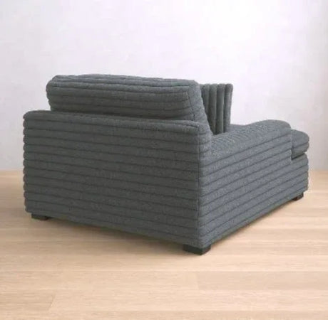 Corduroy Jumbo Chaise Armchair With Dual Cup Holders - Omega Lifestyles