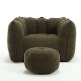 Soft Chenille Bean Bag Chair with Foam - Sleep Galleria