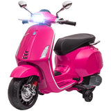 Kids 6V Vespa Licensed Electric Motorcycle With Music - Omega Lifestyles