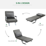 Convertible Folding Sofa Bed With 5-Position Adjustable Backrest - Omega Lifestyles