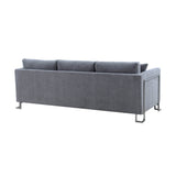 Contemporary Gray Fabric Upholstered 4-Seat Sofa - Omega Lifestyles