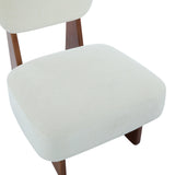 Set of 2 Modern Beige Polyester Upholstered Lounge Chairs - Omega Lifestyles