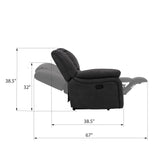 Black Fabric Swivel Gliding Recliner Chair - Omega Lifestyles