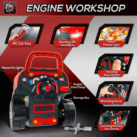 Kids Truck Engine Repair Toy With Realistic Sounds - Omega Lifestyles