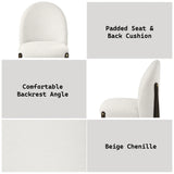 Set of 2 Beige Fabric Upholstered Side Chairs - Omega Lifestyles